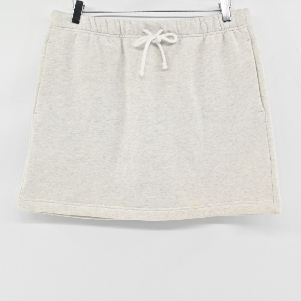 ARITZIA Skirt Womens Size L Wilfred Free SweatFleece Mini Drawstring Fleece Gray